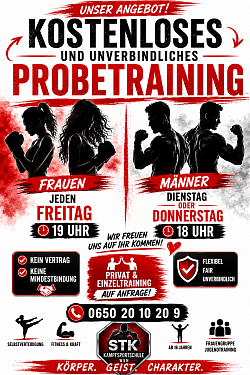 STK Kostenloses Probetraining  für Männer und Frauen  Wien